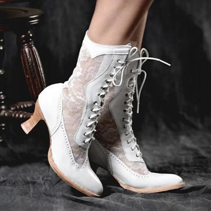 Elegant Victorian Pointed Witchy Boots