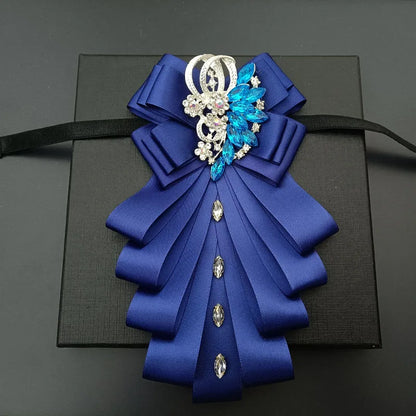 High-end Bow Tie Collar Flower French Business Suit Shirt