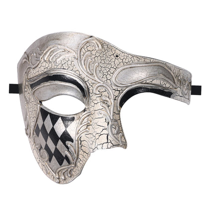 Men's masquerade mask Vintage Venice Phantom of the Opera half face
