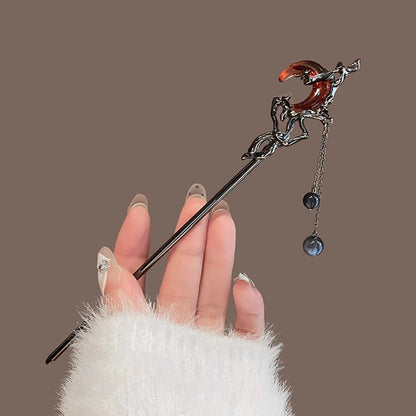 Gothic Style Pendant Hairpin Metal Moon Tassel Hair Accessories
