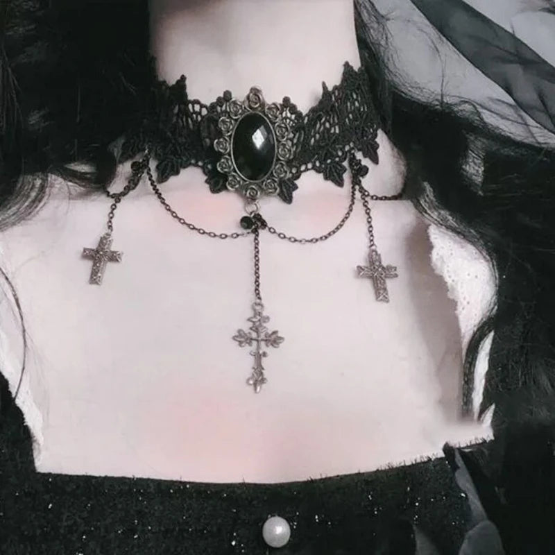 Lace Chokers Necklace Clavicle Chain Choker