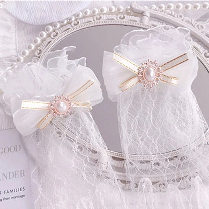 Tea Lady Mesh Bow Glove