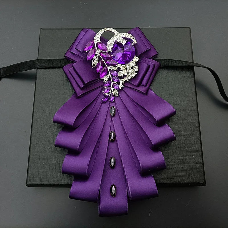 High-end Bow Tie Collar Flower French Business Suit Shirt
