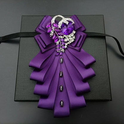 High-end Bow Tie Collar Flower French Business Suit Shirt