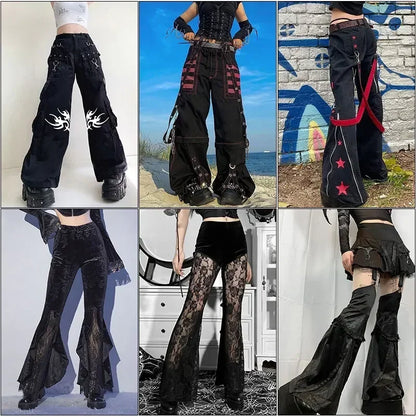 Goth Cargo Stumping Pants and Cyber Flare Pants