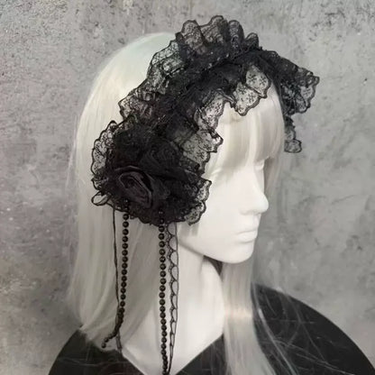 Double Satin Bow with Tassel Bonnet Girl Hair Accessories