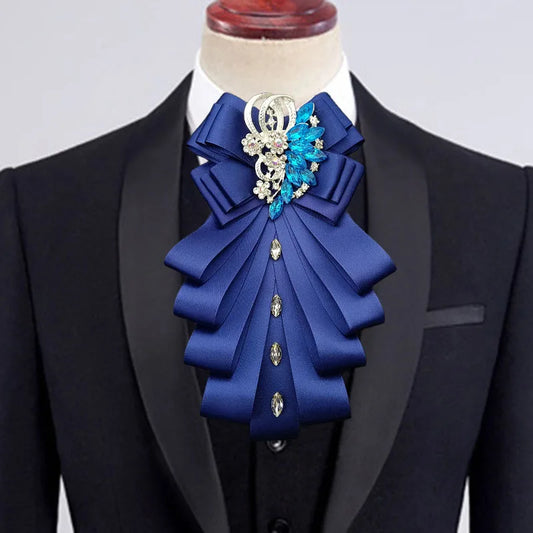 High-end Bow Tie Collar Flower French Business Suit Shirt