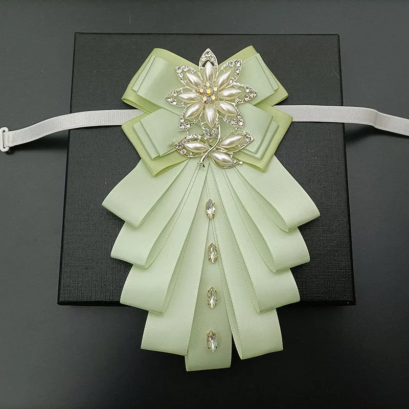 High-end Bow Tie Collar Flower French Business Suit Shirt