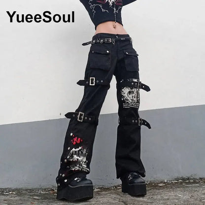 Goth Cargo Stumping Pants and Cyber Flare Pants