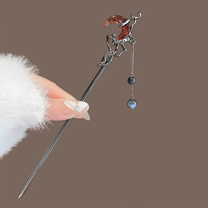 Gothic Style Pendant Hairpin Metal Moon Tassel Hair Accessories