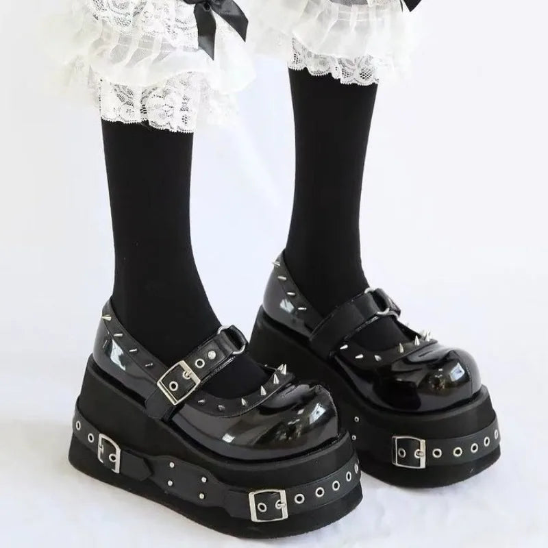 Wedge High Platform Gothic Mary Jean Platforms