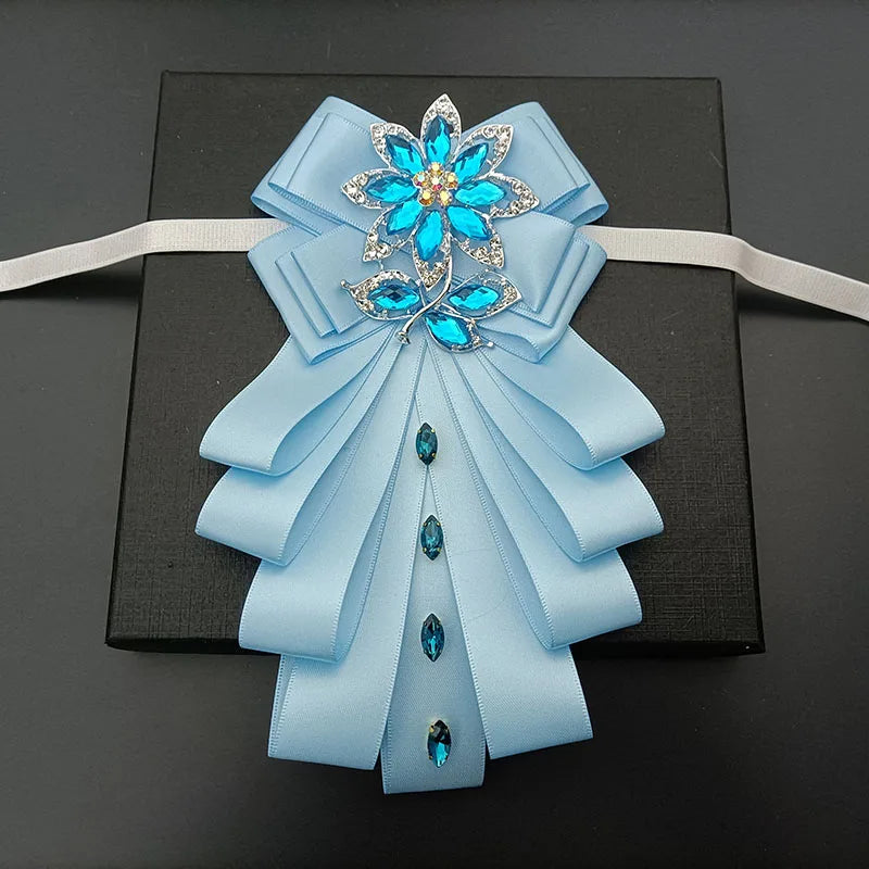 High-end Bow Tie Collar Flower French Business Suit Shirt