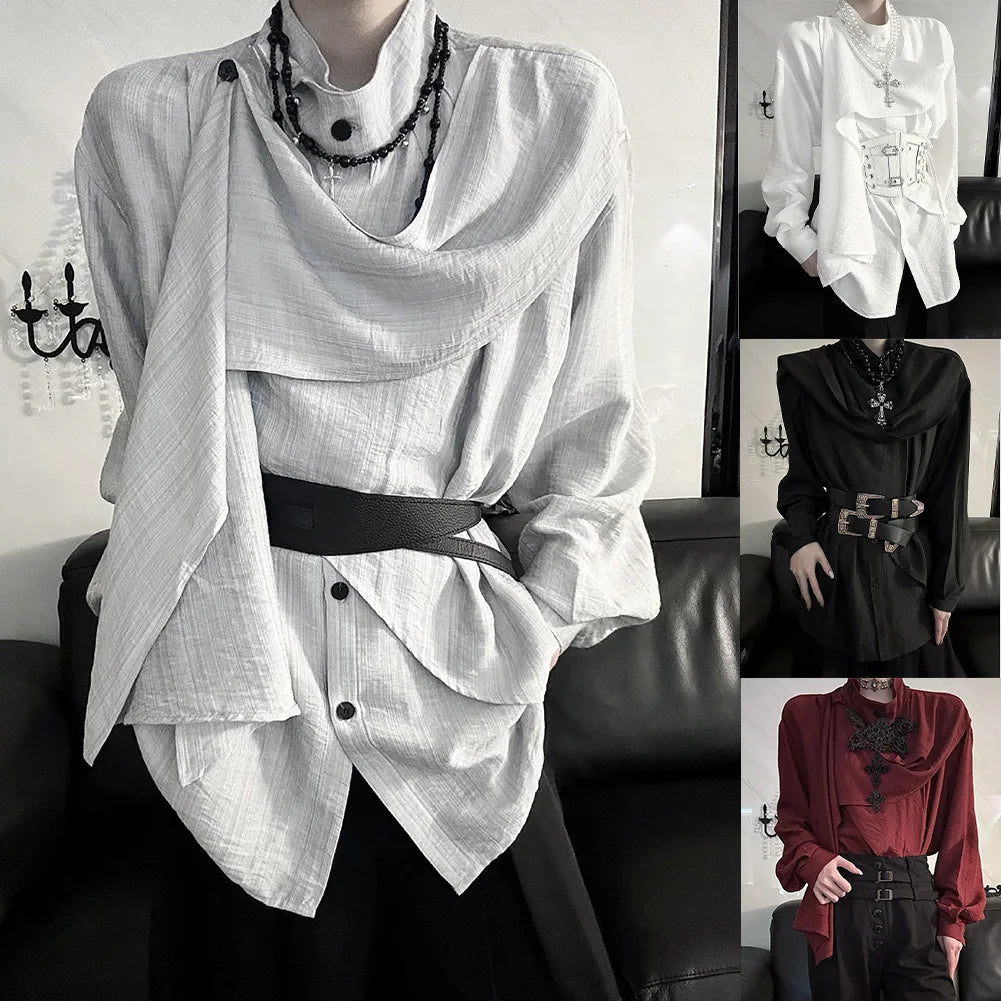 Gothic Wear Casual Long Sleeve Retro Shirt