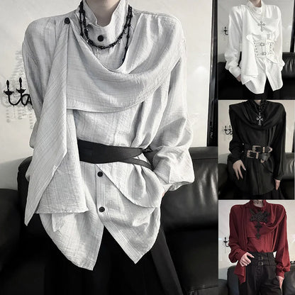 Gothic Wear Casual Long Sleeve Retro Shirt