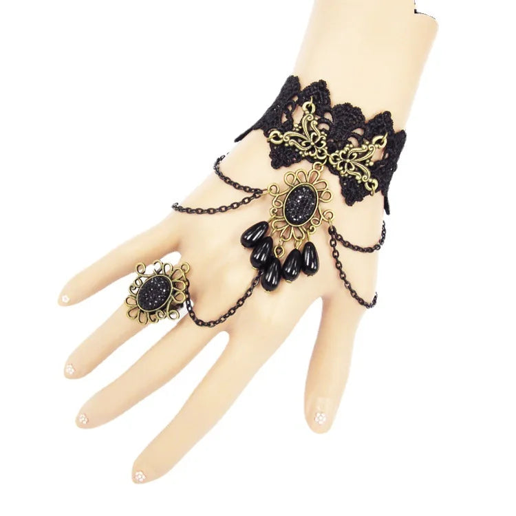 Gothic Lace Cuff Fingerless Glove