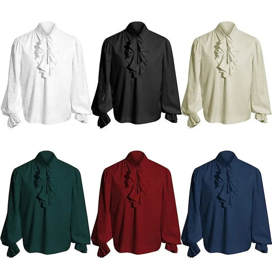 Vampire Renaissance Victorian Shirt White Steampunk Ruffle