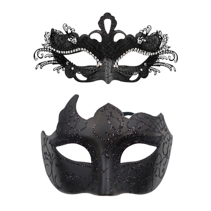 Couples Masquerade Venetian Ball Mask Set
