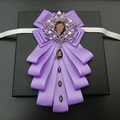 High-end Bow Tie Collar Flower French Business Suit Shirt