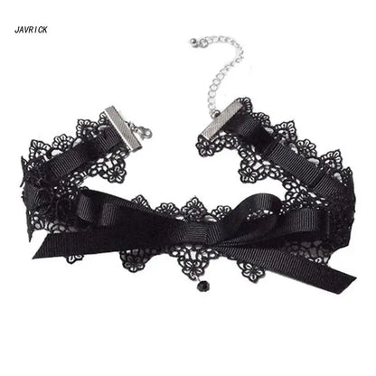 Black Lace Bowknot Choker Vintage Choker Necklace