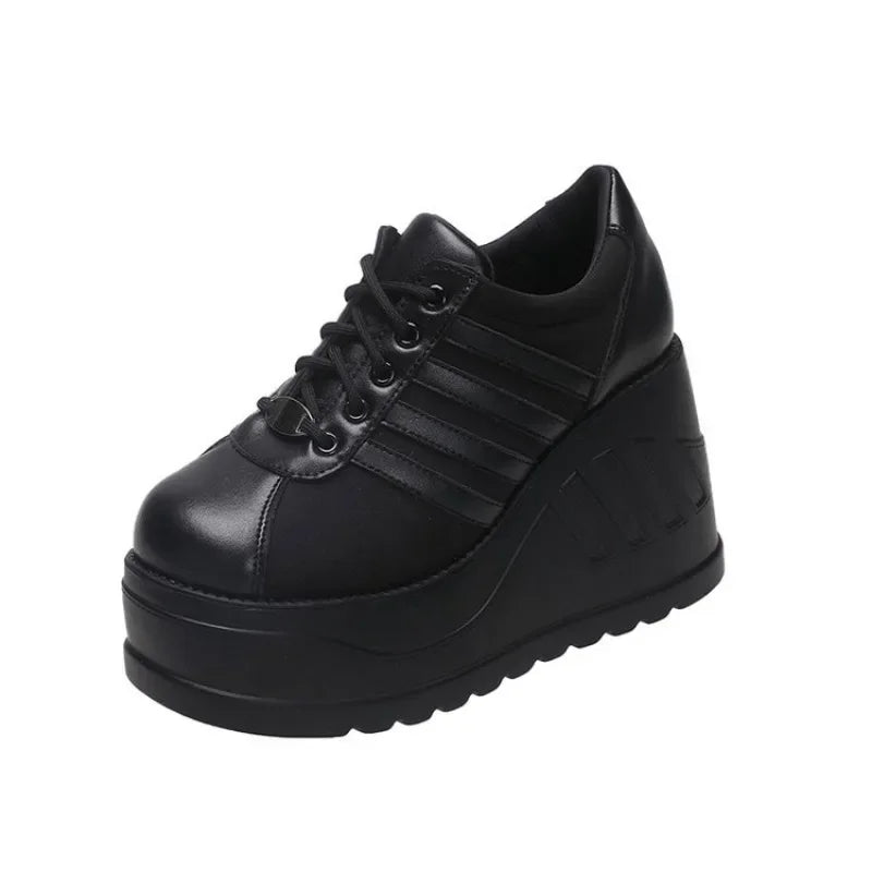 Gothic Mary Jane Strap Up Platforms