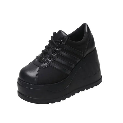 Gothic Mary Jane Strap Up Platforms