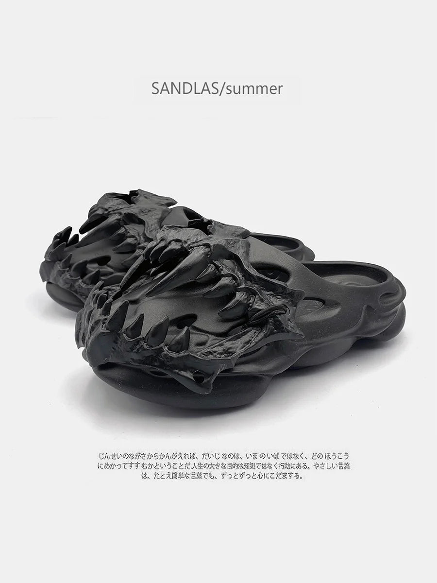 Skull Slipper Thick Sole Sandals Anti Slip Non Slip Alternative Shoes