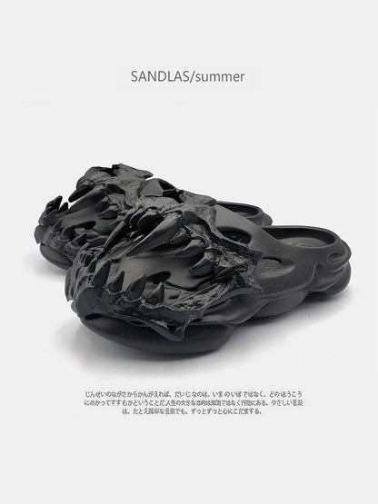 Skull Slipper Thick Sole Sandals Anti Slip Non Slip Alternative Shoes