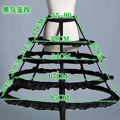Hollow Lace Bird Cage Fish Bone Skirt Cosplay Dress Skirt Petticoat Dress