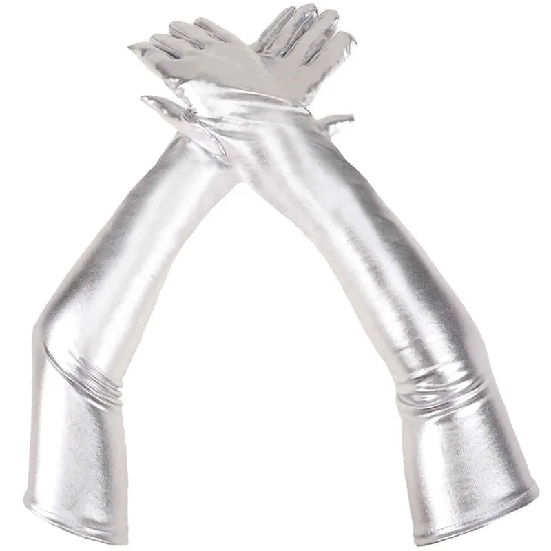 Leather Long Gloves Party Nightlub