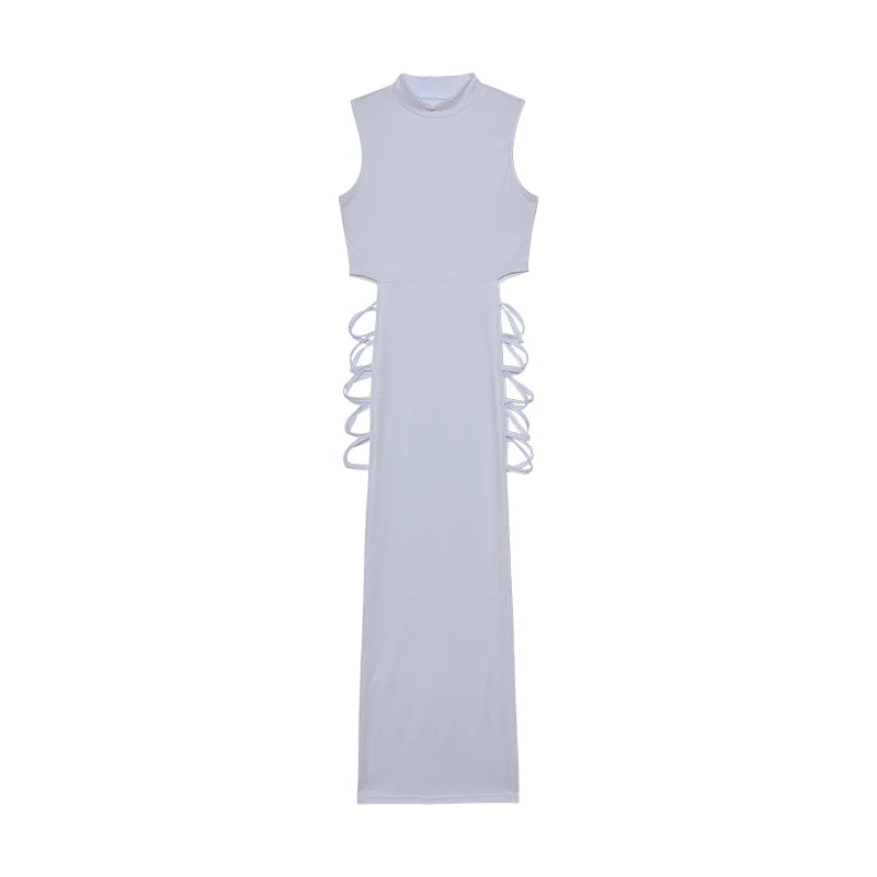Criss Cross Fox Lady Sleeveless Dress,