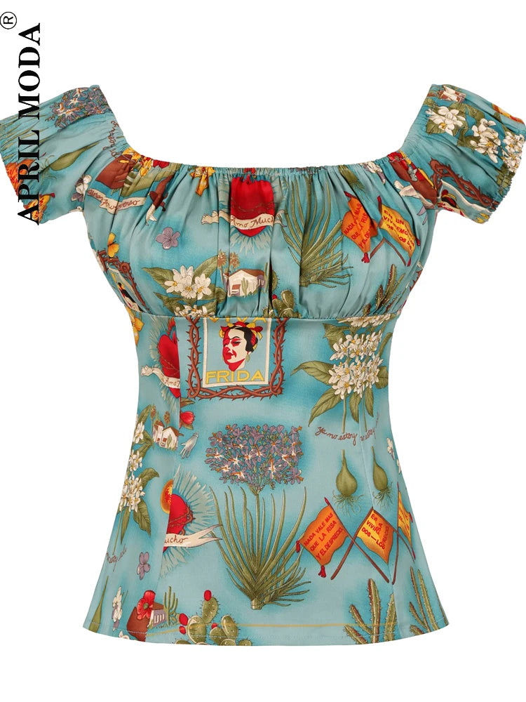 Retro Vintage 50s Polka Dot Pin Up Women's Blouses