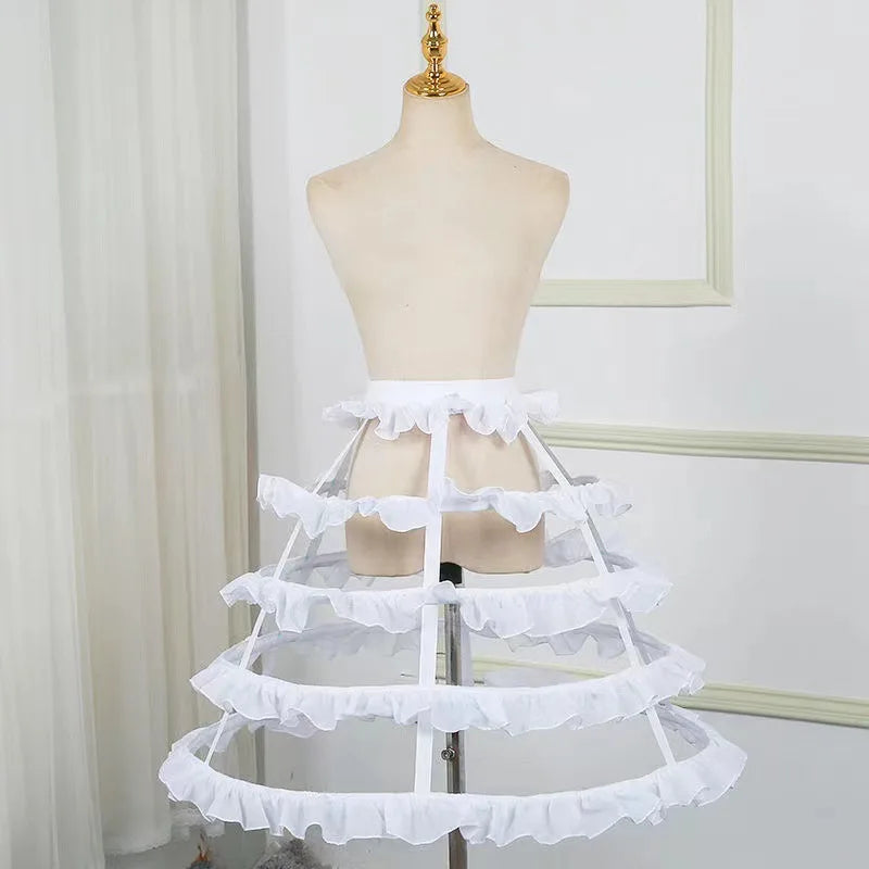 Hollow Lace Bird Cage Fish Bone Skirt Cosplay Dress Skirt Petticoat Dress