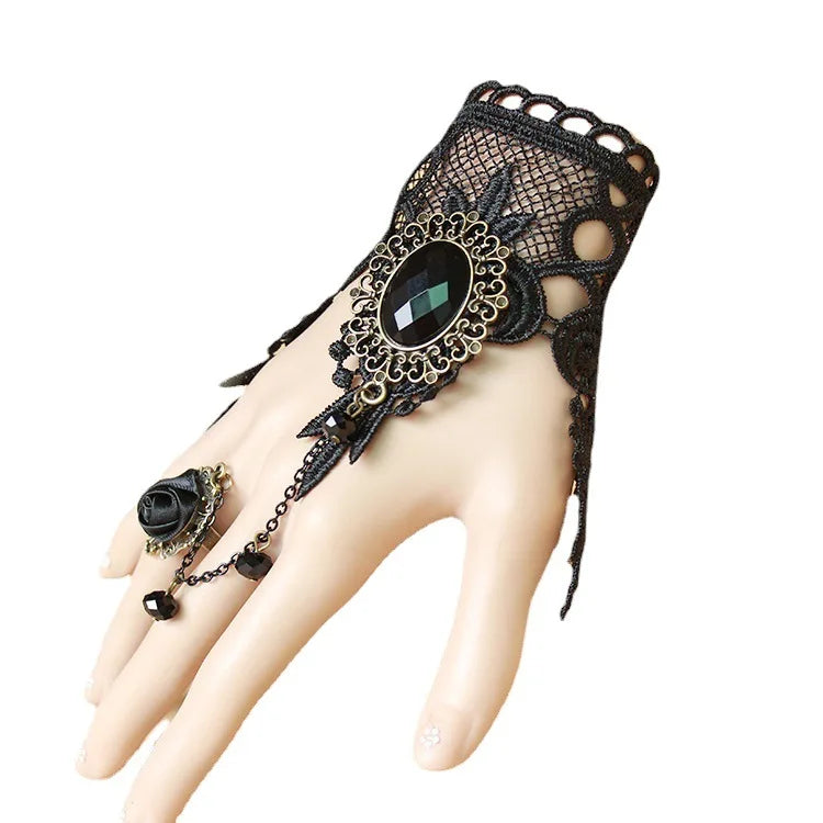 Gothic Lace Cuff Fingerless Glove
