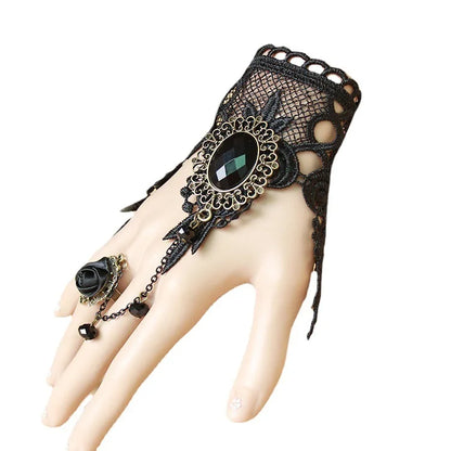 Gothic Lace Cuff Fingerless Glove