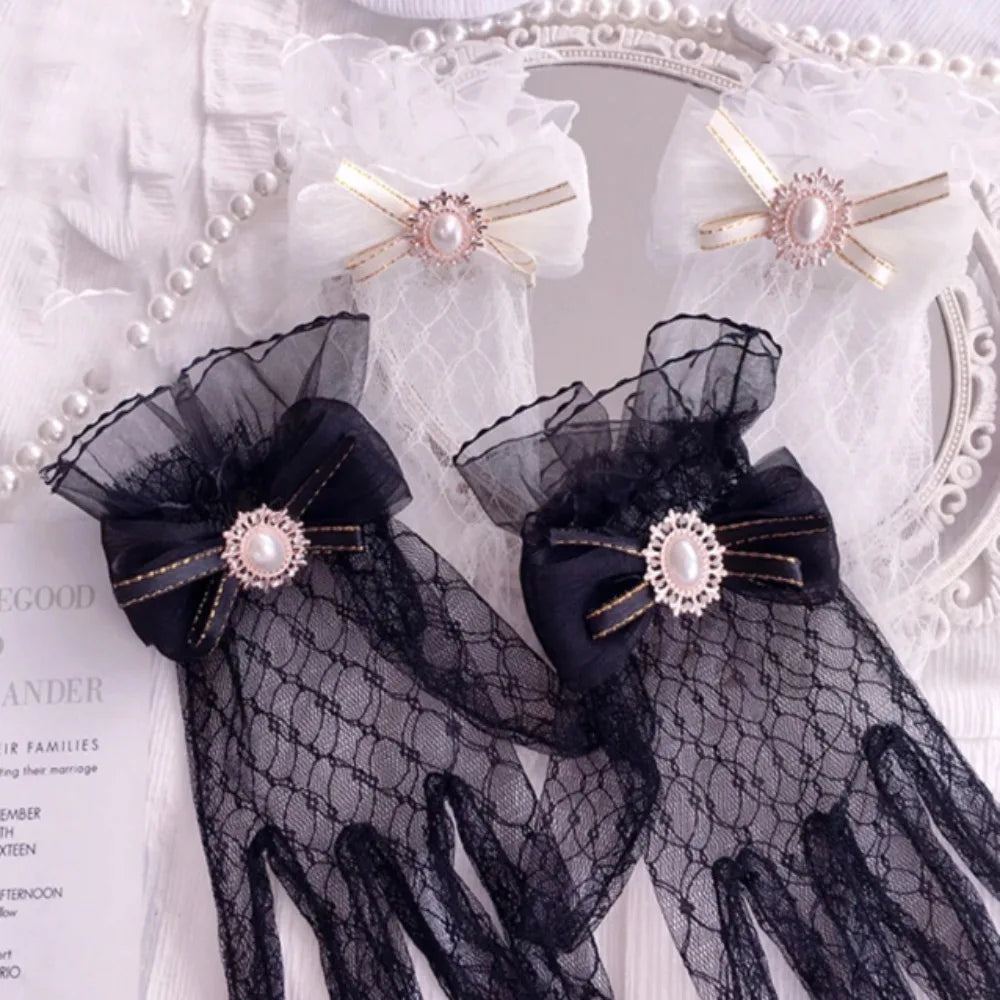 Tea Lady Mesh Bow Glove