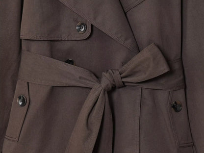 British fall style lapel double-breasted trench coat