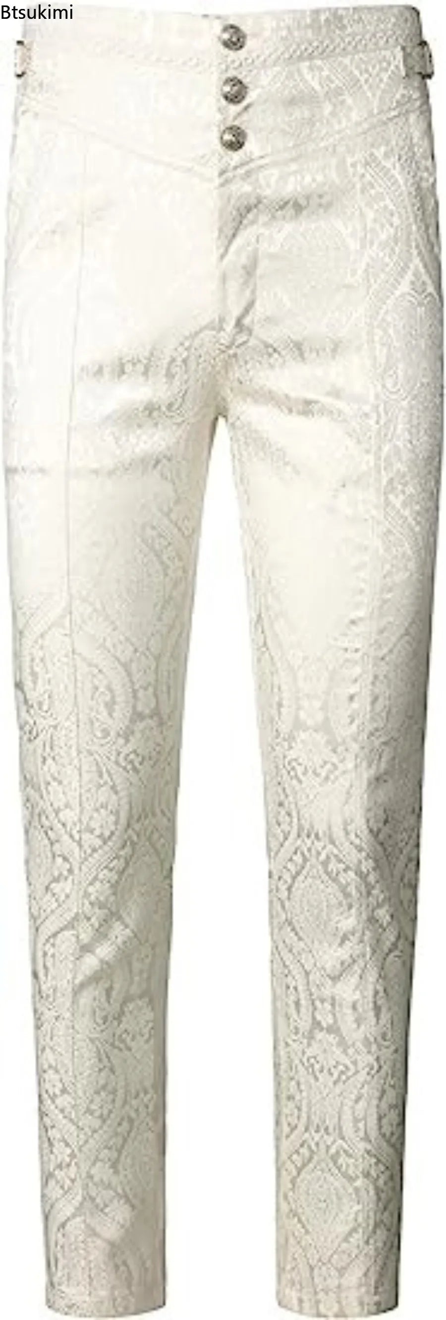 Gothic Pants Vintage Vampire  Steampunk Jacquard Leisure Slim