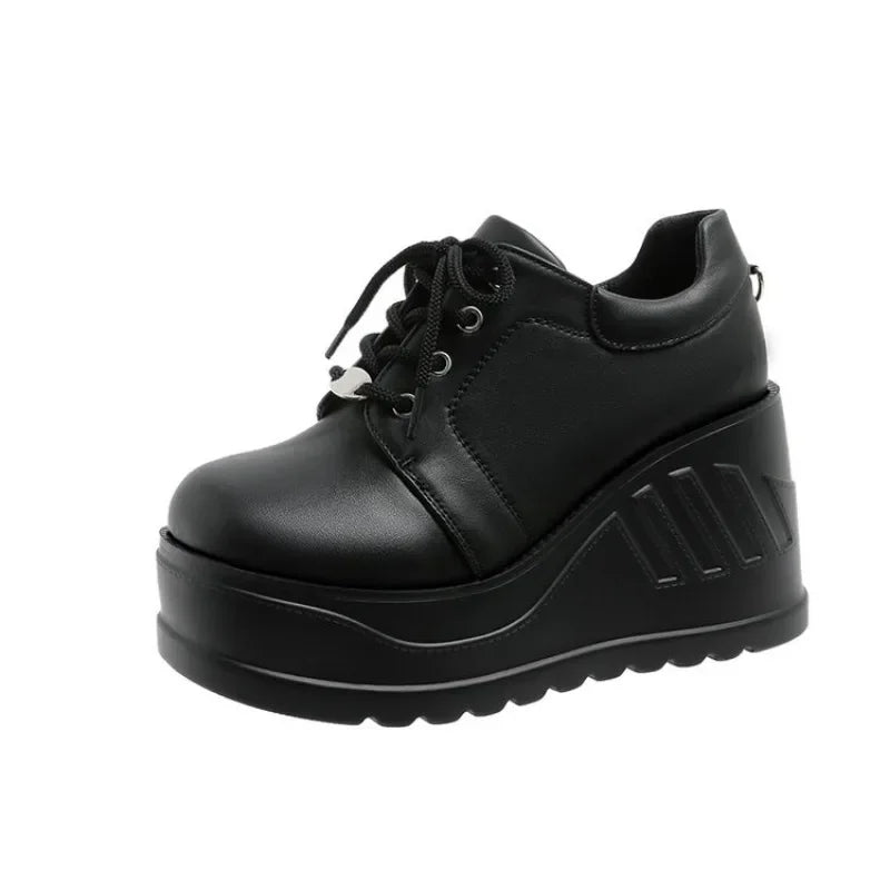 Gothic Mary Jane Strap Up Platforms