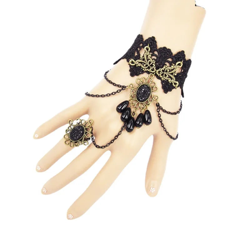 Gothic Lace Cuff Fingerless Glove