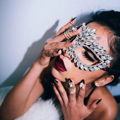 Rhinestone Rave Mask