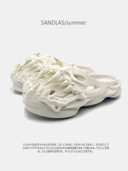 Skull Slipper Thick Sole Sandals Anti Slip Non Slip Alternative Shoes