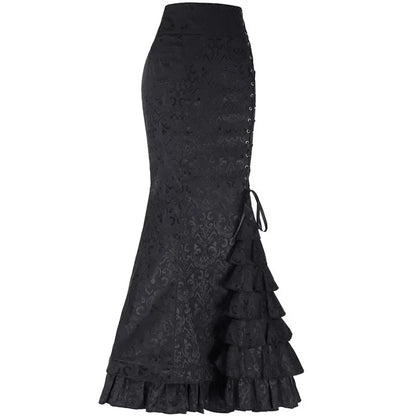 Gothic Vintage Fishtail High Waist Bodycon Mermaid Skirt