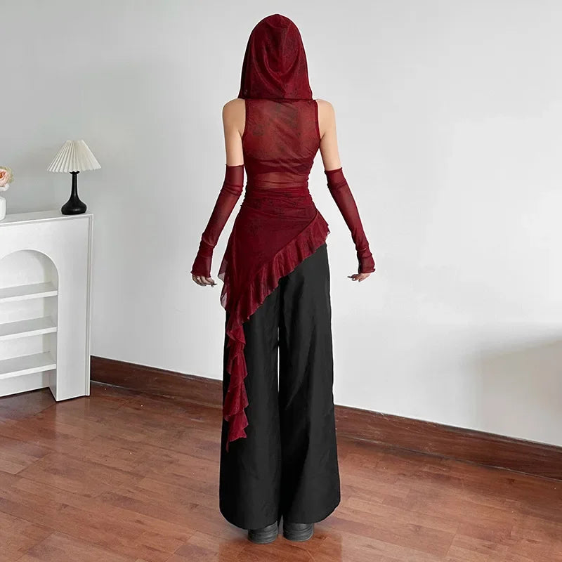 Romantic Edges Red Hooded Cyber Assassin
