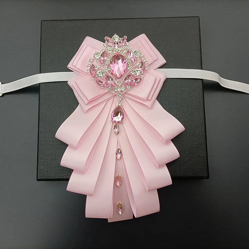 High-end Bow Tie Collar Flower French Business Suit Shirt
