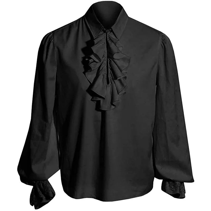 Vampire Renaissance Victorian Shirt White Steampunk Ruffle