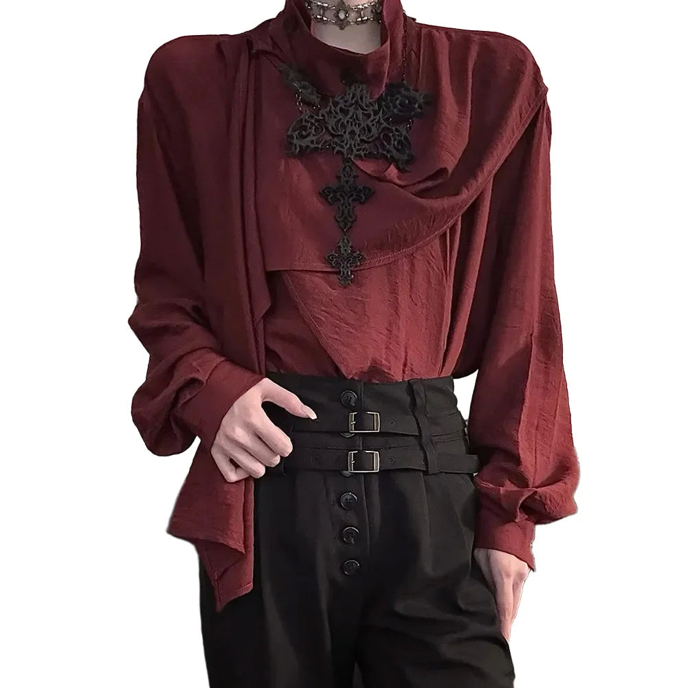 Gothic Wear Casual Long Sleeve Retro Shirt