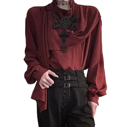 Gothic Wear Casual Long Sleeve Retro Shirt