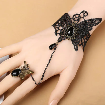 Gothic Lace Cuff Fingerless Glove