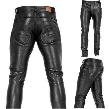 Goth Steampunk Pu Leather Pant Black Motorcycle Slim Legging