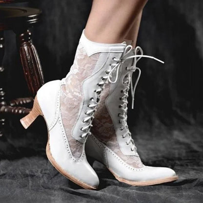 Elegant Victorian Pointed Witchy Boots